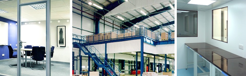 Industrial and office steel partitioning